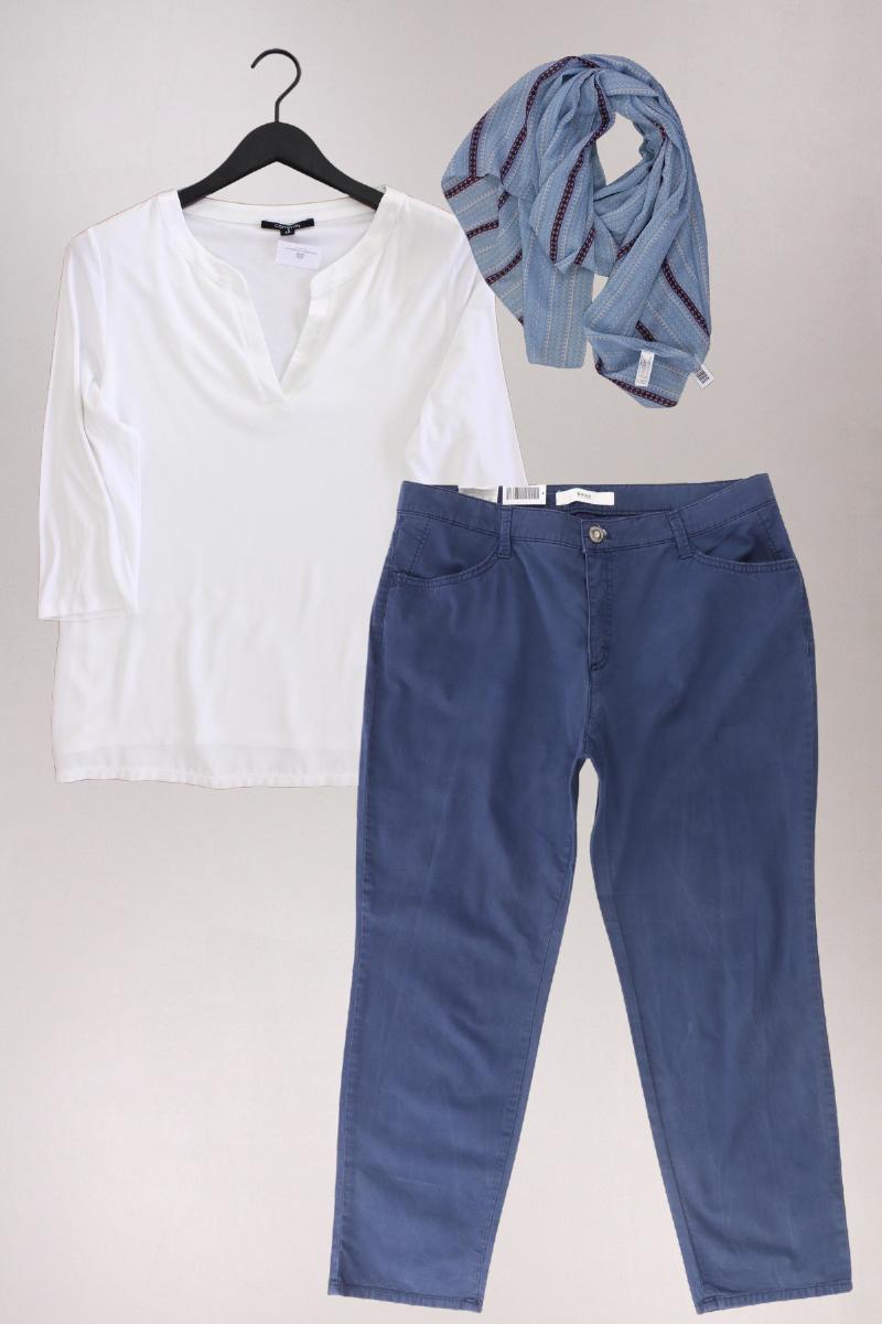 Second Hand Outfit Größe L mit comma, Classic Bluse in Gr. 42 und Tuch