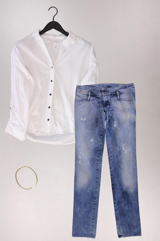 Second Hand Outfit Größe S mit Opus Langarmbluse in Gr. 36 und Armband