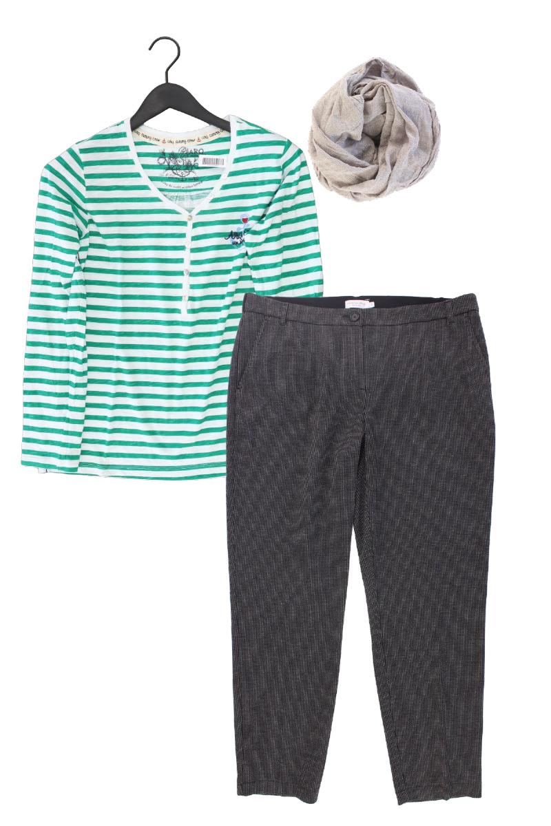 Second Hand Outfit Größe XL mit Ringelshirt in Gr. XL und Schal