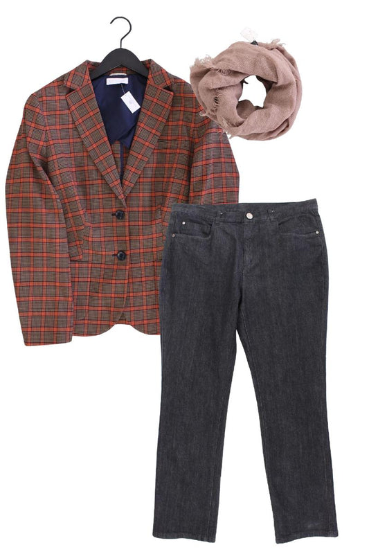 Second Hand Outfit Größe XL mit St. Emile Classic Blazer in Gr. 44 und Schal