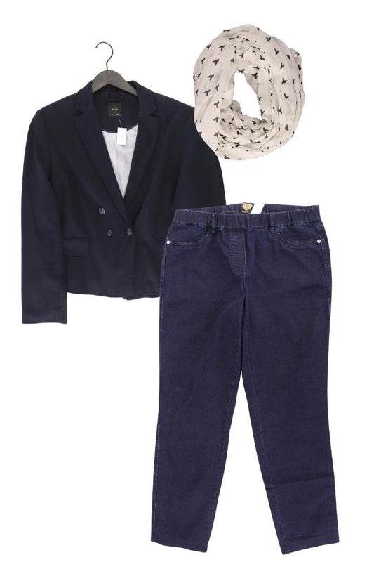Second Hand Outfit Größe XL mit Zero Regular Blazer in Gr. 44 und Tuch