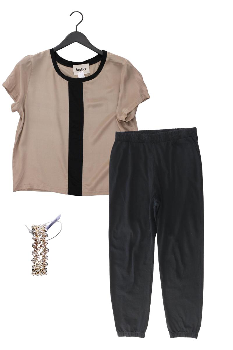 Second Hand Outfit Größe L mit Kerber Seidenbluse in Gr. 42 und Armband