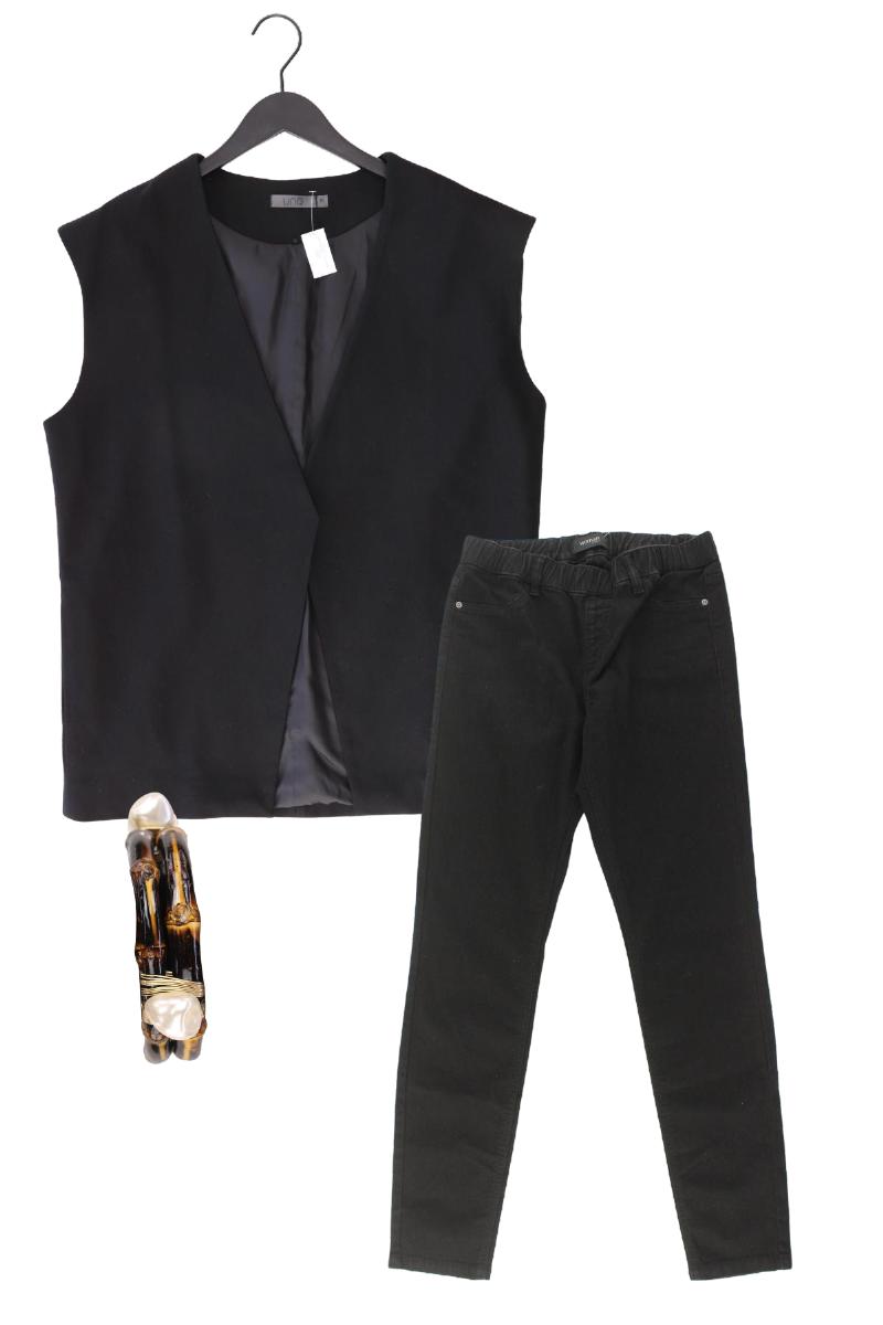 Second Hand Outfit Größe M mit UNQ Regular Weste in Gr. 40, Jeggings in Gr. 38