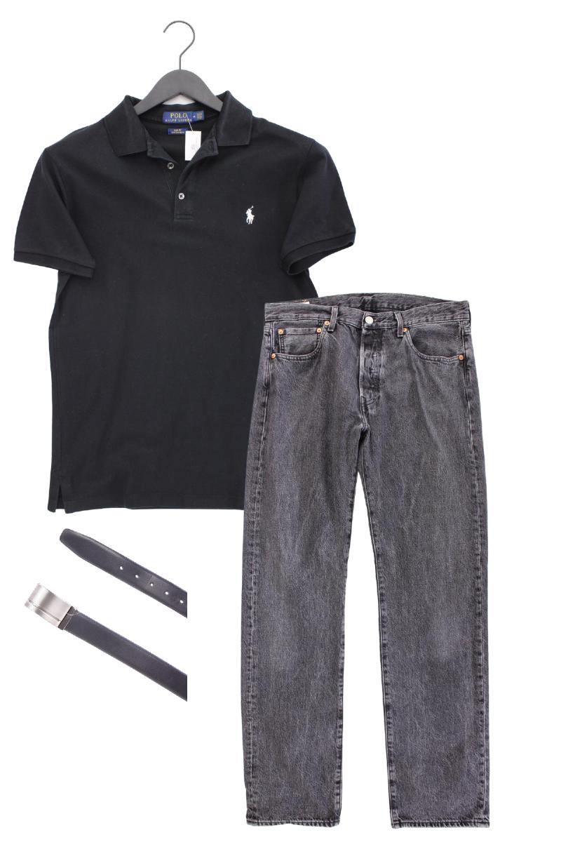 Second Hand Outfit Größe M mit Polo Ralph Lauren Poloshirt in Gr. M und Gürtel