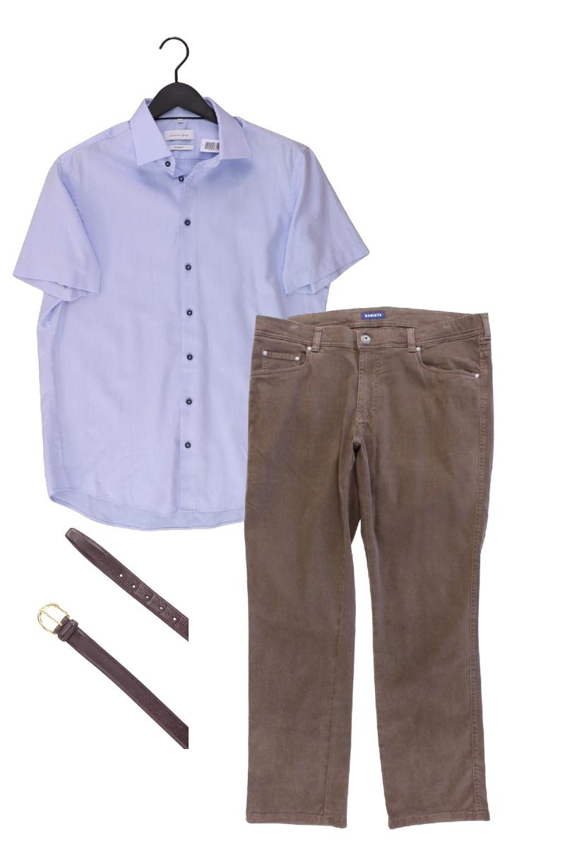 Second Hand Outfit Größe L mit Christian Berg Kurzarmhemd in Gr. Hemdgröße 41/42