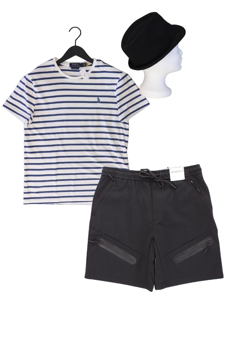 Second Hand Outfit Größe M mit Ralph Lauren Ringelshirt in Gr. M und Accessoire