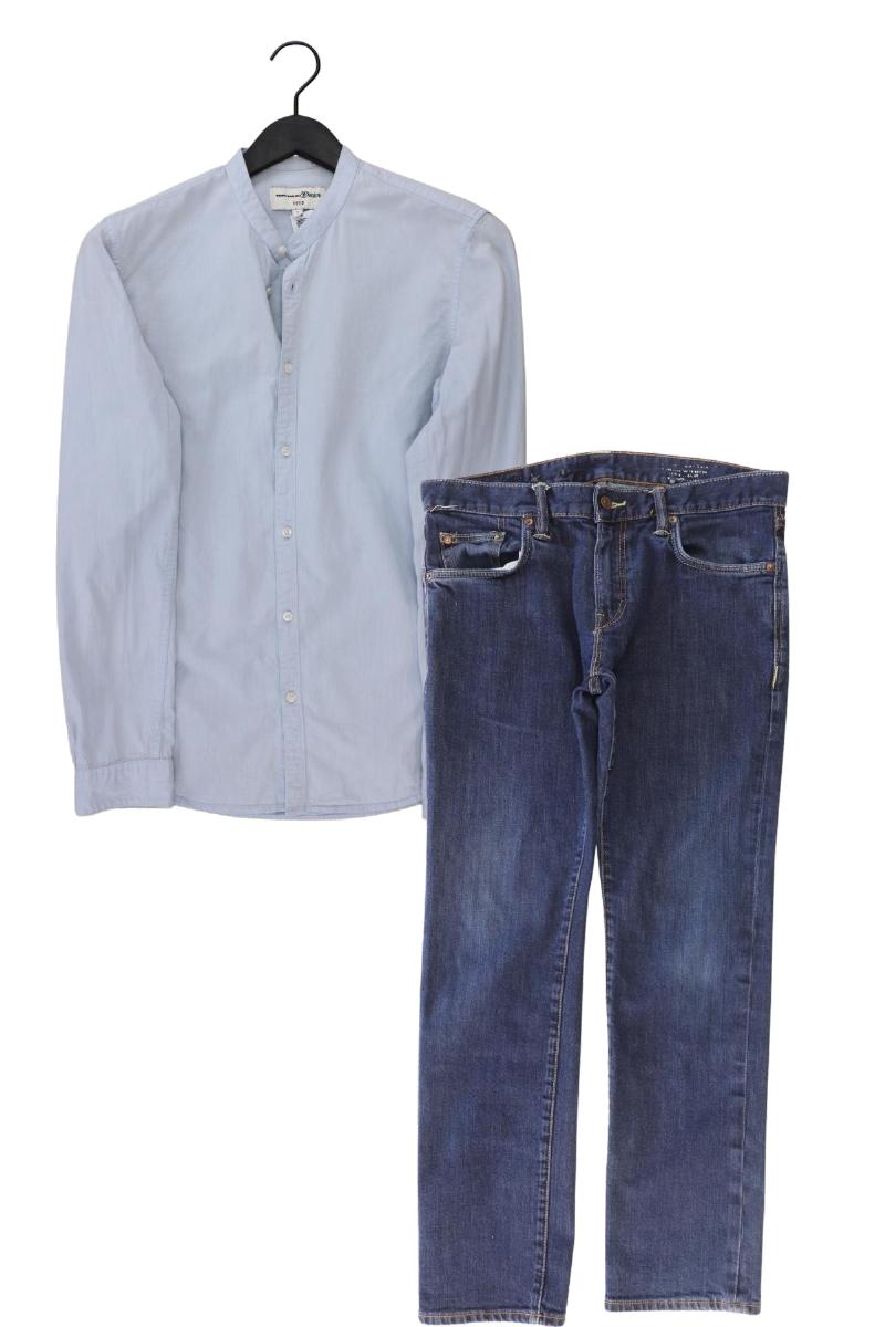 Second Hand Outfit Größe S mit Tom Tailor (Denim) Langarmhemd in Gr. S