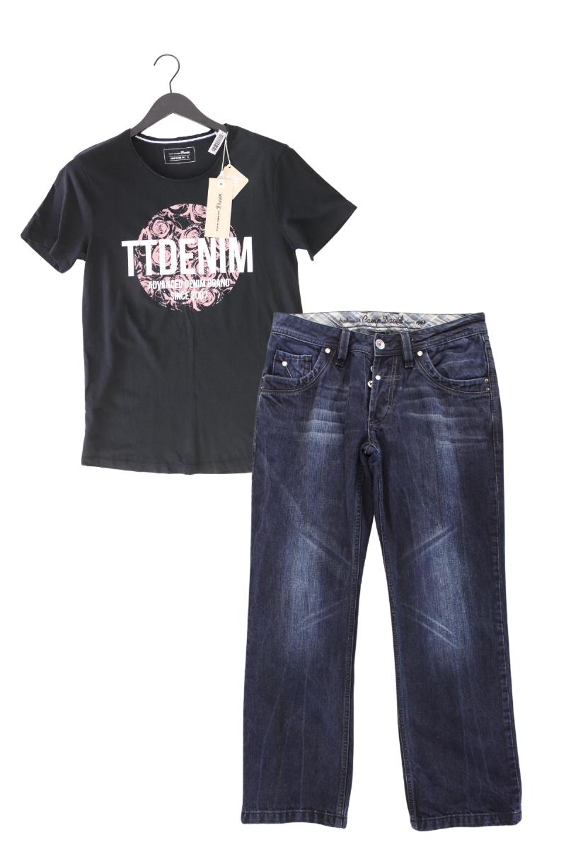 Second Hand Outfit Größe S mit Tom Tailor (Denim) Printshirt in Gr. S
