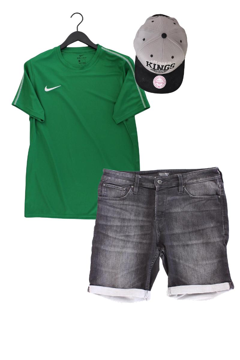 Second Hand Outfit Größe L mit Nike Sportshirt in Gr. L und Accessoire