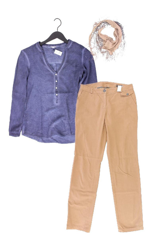 Second Hand Outfit Größe S mit Esprit Langarmbluse in Gr. 36 und Schal