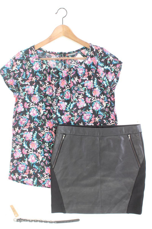 Second Hand Outfit Größe S mit Street One Kurzarmbluse in Gr. 36 und Armband