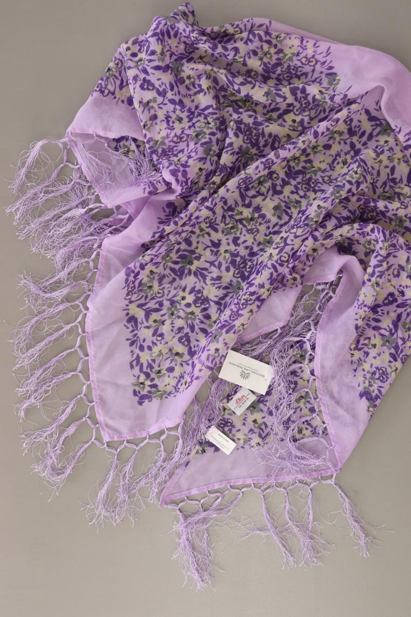 s.Oliver Tuch mit Blumenmuster lila aus Polyester