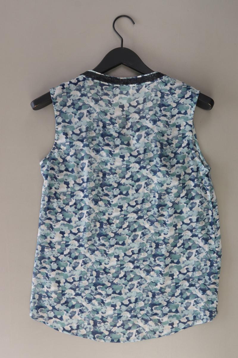Street One Ärmellose Bluse Gr. 38 neuwertig mit Pailletten blau