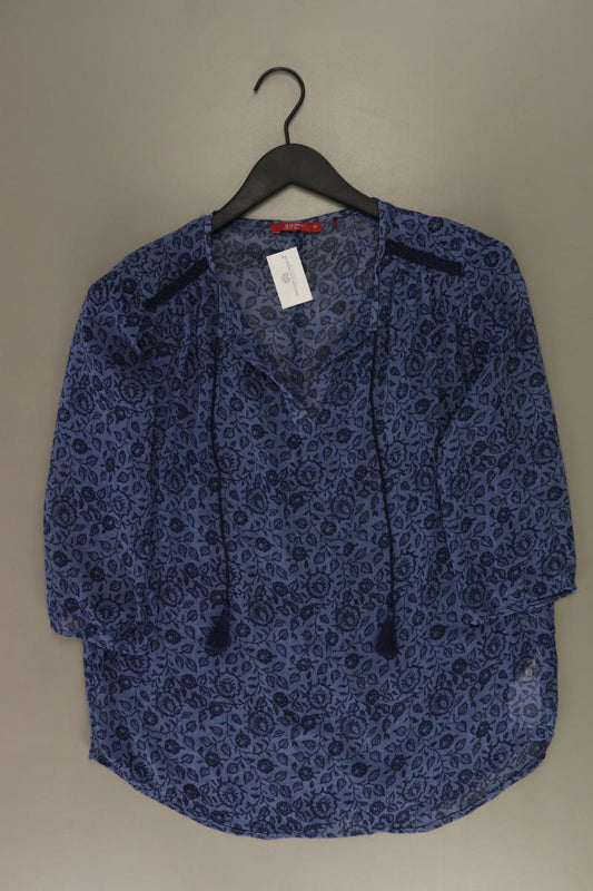 edc by Esprit Chiffonbluse Gr. M mit Blumenmuster neuwertig 3/4 Ärmel blau