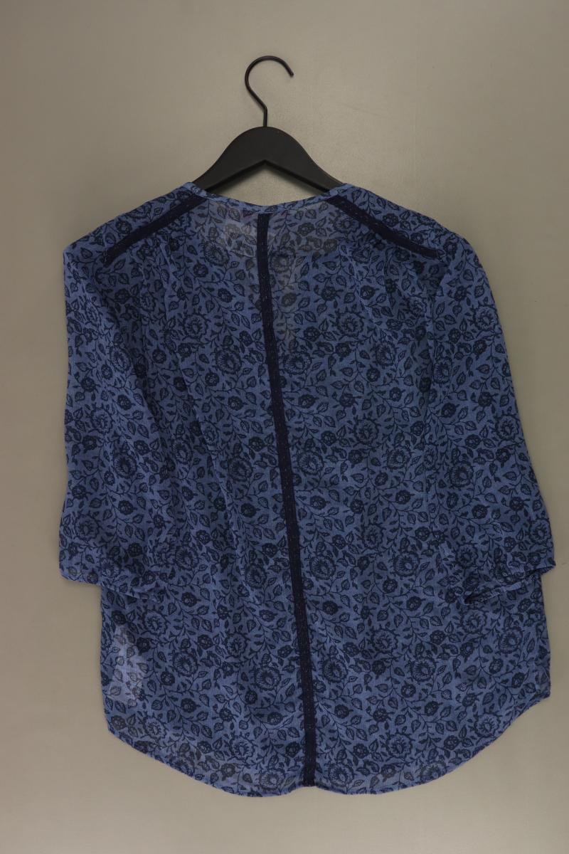 edc by Esprit Chiffonbluse Gr. M mit Blumenmuster neuwertig 3/4 Ärmel blau