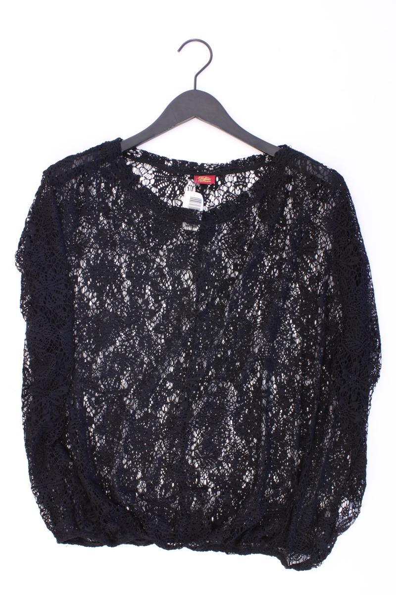 Buffalo Häkelshirt Gr. 36/38 neuwertig Kurzarm schwarz aus Polyester