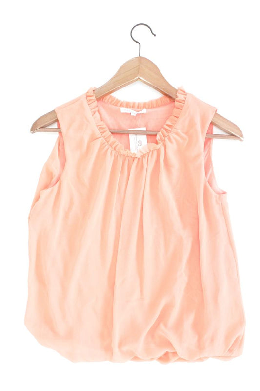 mint & berry Rüschenbluse Gr. 36 Ärmellos orange aus Polyester
