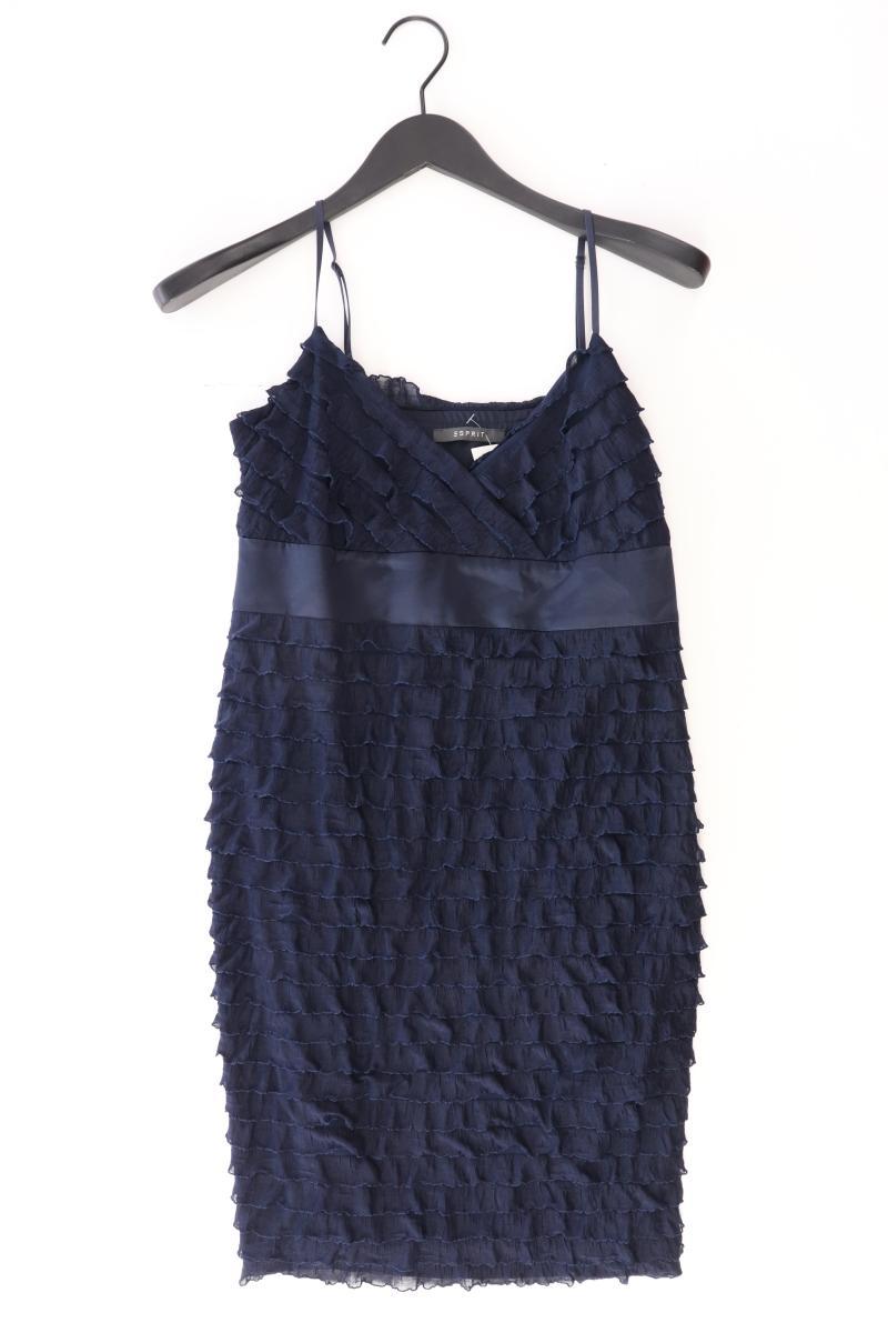Esprit Chiffonkleid Gr. L Träger blau aus Polyester