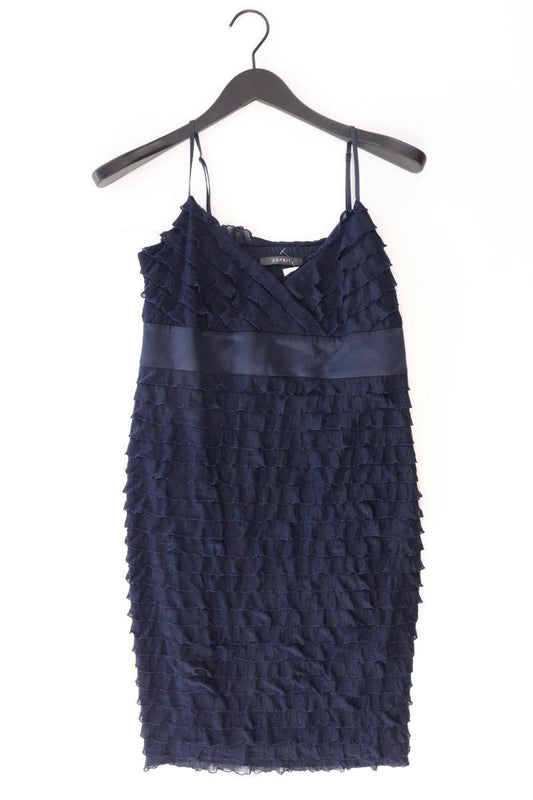 Esprit Chiffonkleid Gr. L Träger blau aus Polyester