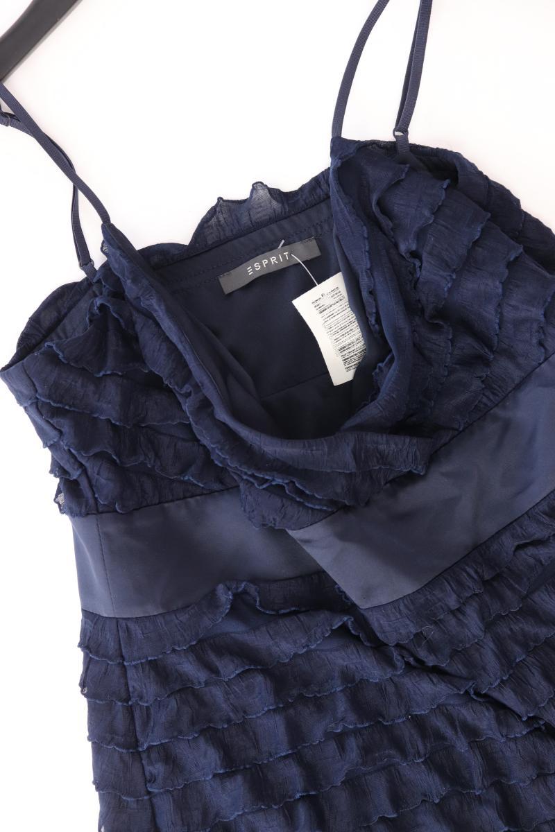 Esprit Chiffonkleid Gr. L Träger blau aus Polyester