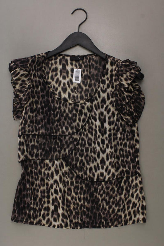 Vero Moda Chiffonbluse Gr. XS mit Tierdruck Kurzarm braun aus Polyester