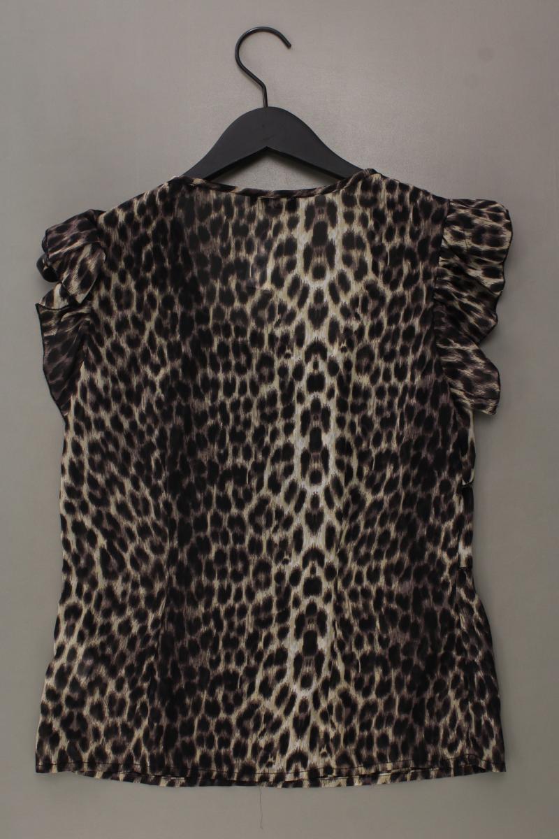 Vero Moda Chiffonbluse Gr. XS mit Tierdruck Kurzarm braun aus Polyester