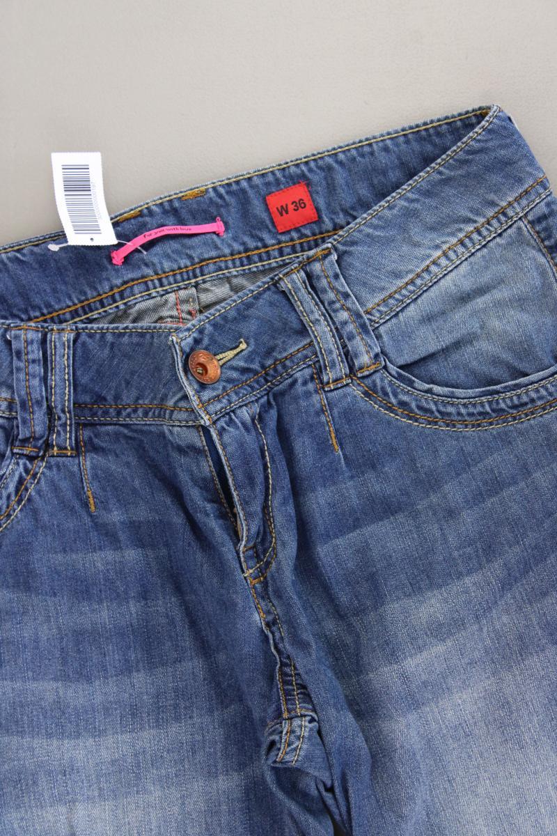 QS by s.Oliver Jeansshorts Gr. 36 blau aus Baumwolle