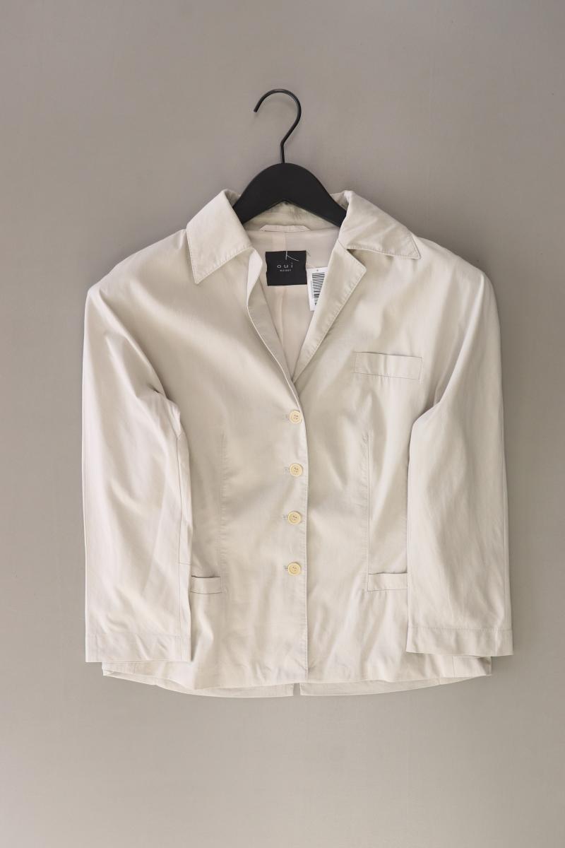Oui Classic Blazer Gr. 36 creme aus Baumwolle