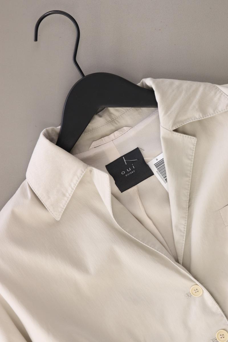 Oui Classic Blazer Gr. 36 creme aus Baumwolle