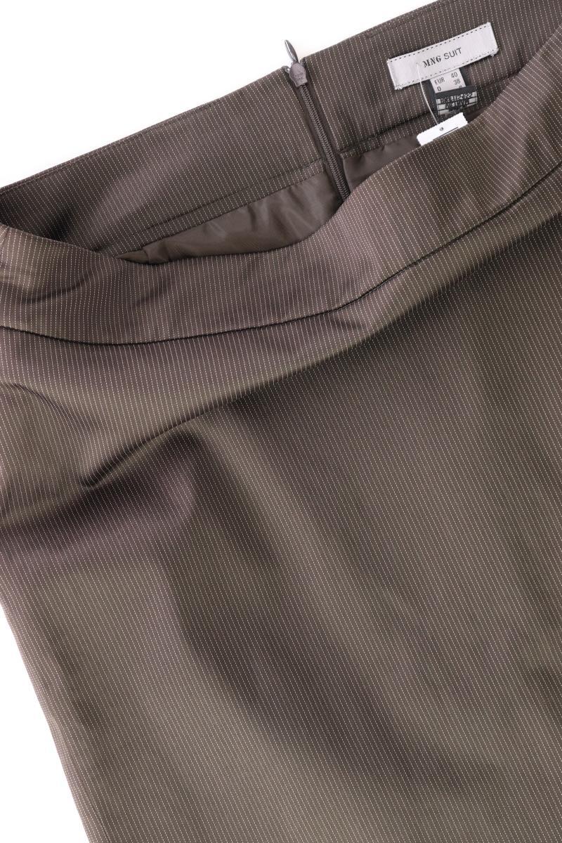 Mango Bleistiftrock Gr. 38 gestreift braun aus Polyester