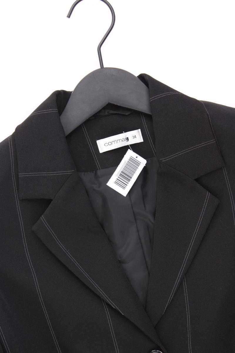 comma, Classic Blazer Gr. 34 gestreift schwarz aus Polyester