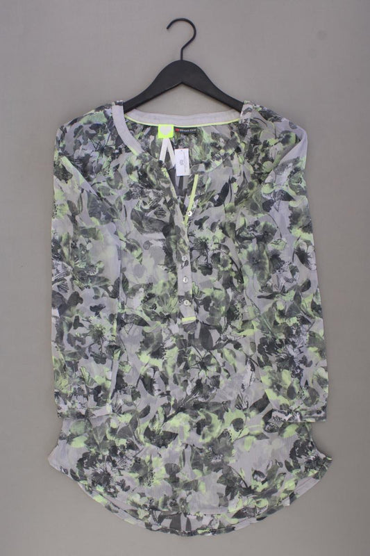 Street One Langarmbluse Gr. 36 mit Blumenmuster grau aus Polyester