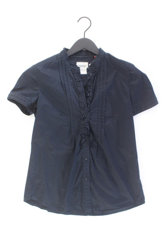 Esprit Rüschenbluse Gr. 36 Kurzarm blau