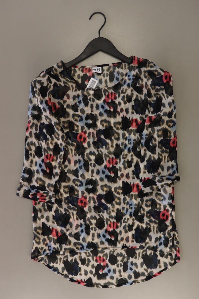 Vero Moda Regular Bluse Gr. XS mit Tierdruck 3/4 Ärmel mehrfarbig aus Polyester