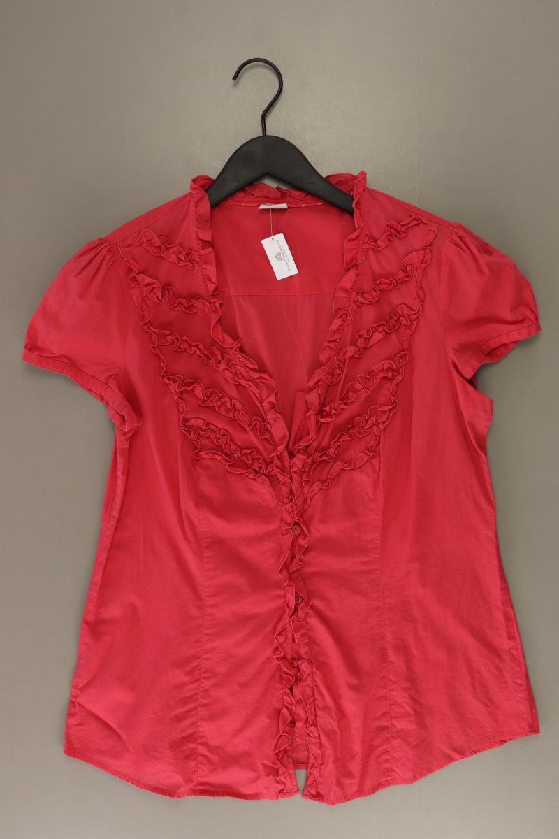 Esprit Rüschenbluse Gr. 40 Kurzarm pink