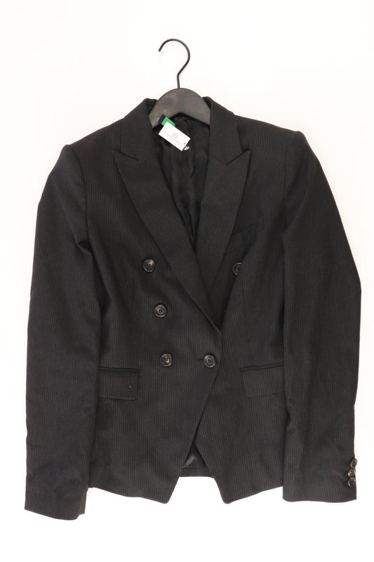 Benetton Slim Blazer Gr. IT 42 (S) gestreift schwarz aus Polyester