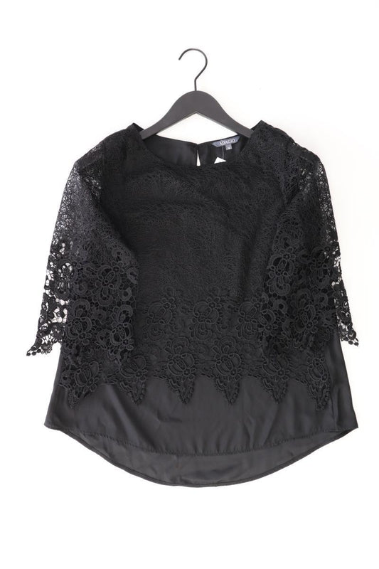 Adagio Spitzenbluse Gr. 36 3/4 Ärmel schwarz aus Polyester