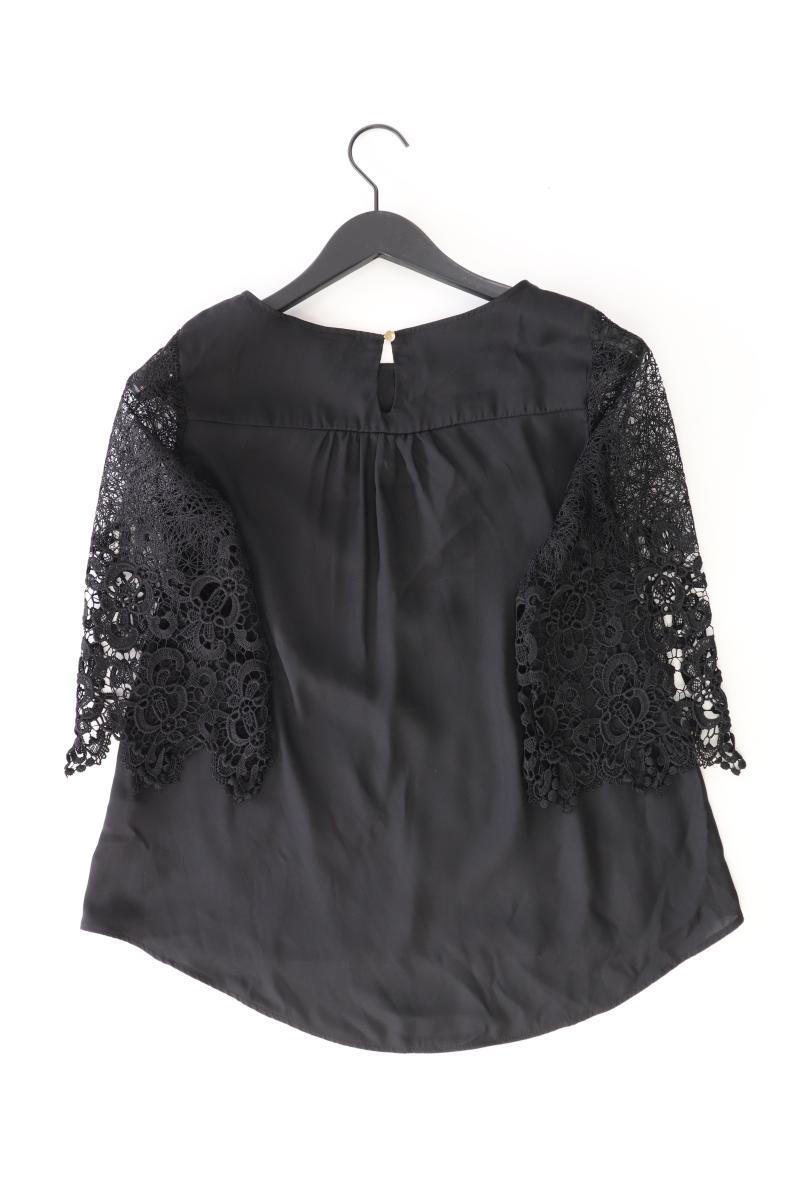 Adagio Spitzenbluse Gr. 36 3/4 Ärmel schwarz aus Polyester