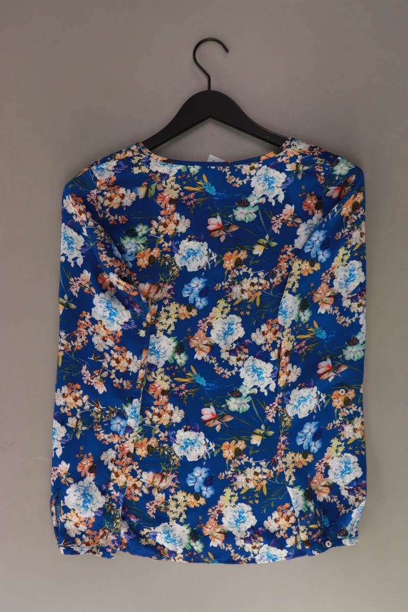 Esprit Langarmbluse Gr. 34 mit Blumenmuster blau aus Polyester