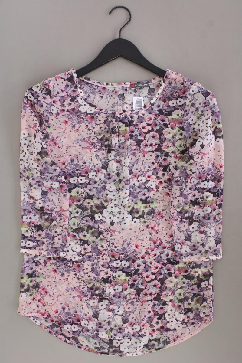 Street One Regular Bluse Gr. 34 mit Blumenmuster 3/4 Ärmel mehrfarbig