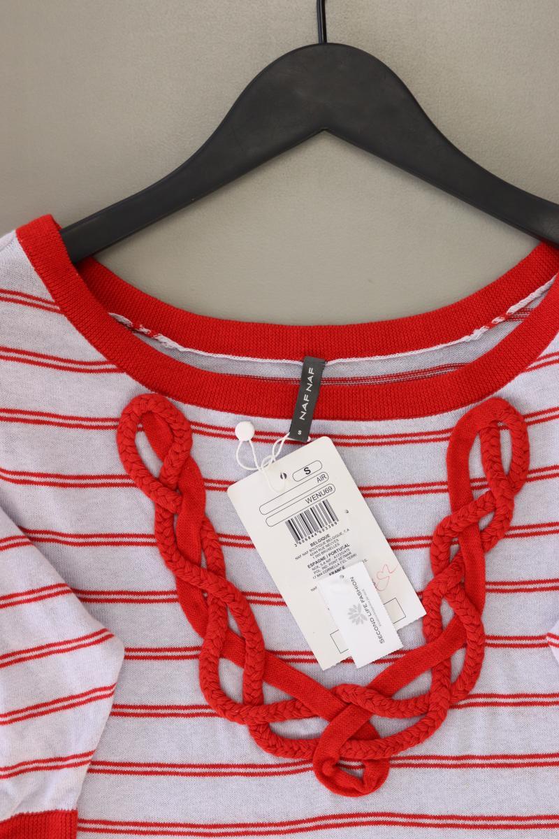 NAF NAF Ringelshirt Gr. S gestreift neu mit Etikett Kurzarm rot aus Baumwolle