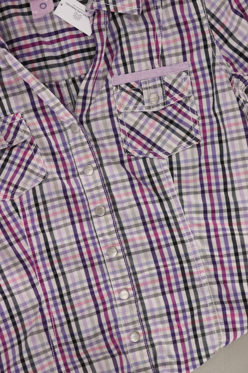 Street One Karobluse Gr. 38 kariert Kurzarm lila