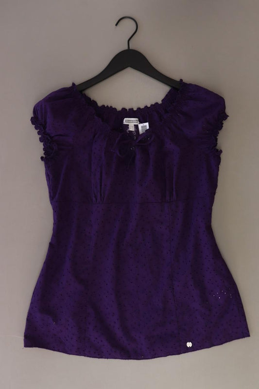Street One Y2K Vintage Bluse Gr. 38 Kurzarm lila aus Polyester