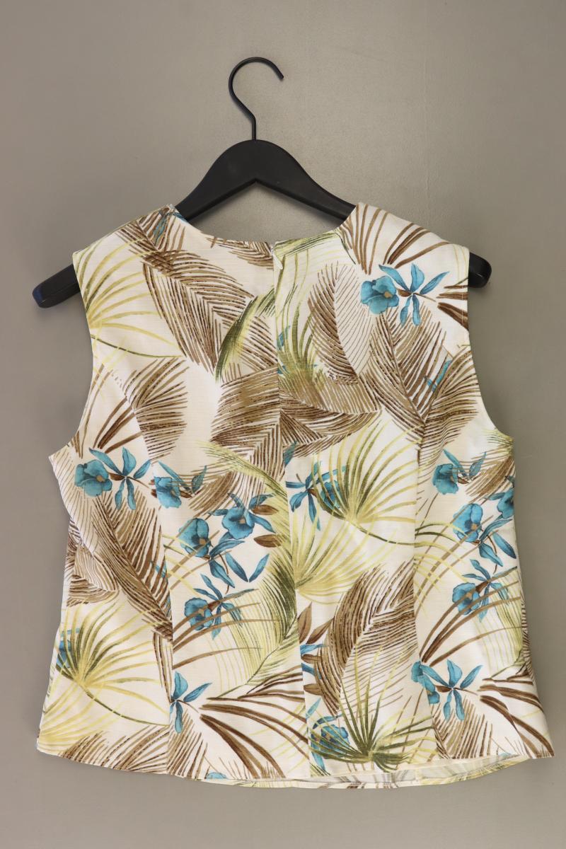 ERFO Ärmellose Bluse Gr. 42 mit Blumenmuster mehrfarbig aus Viskose