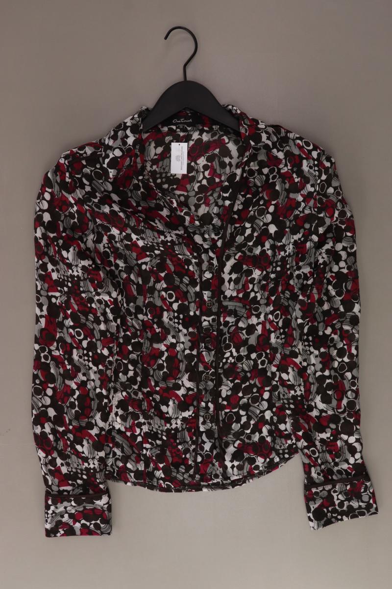 one touch Langarmbluse Gr. 38 geometrisches Muster neuwertig lila aus Polyester
