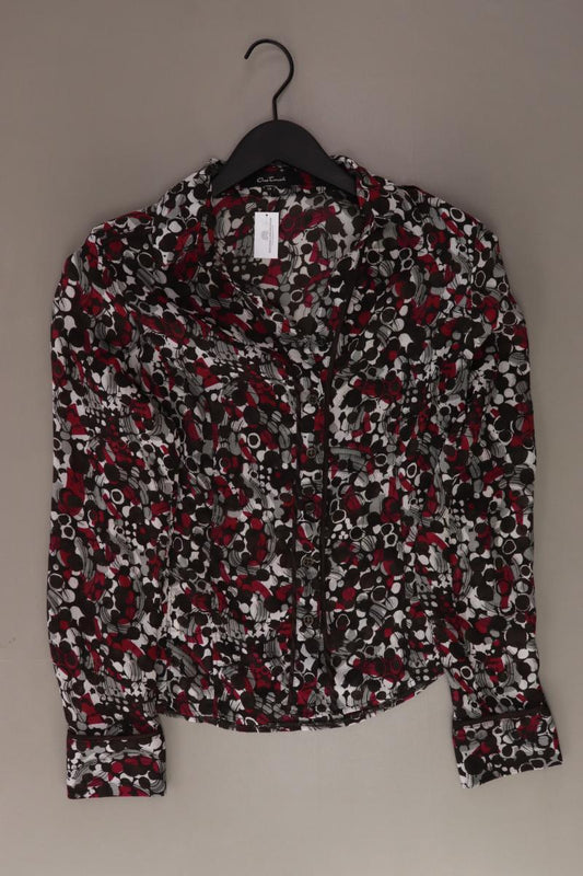 one touch Langarmbluse Gr. 38 geometrisches Muster neuwertig lila aus Polyester