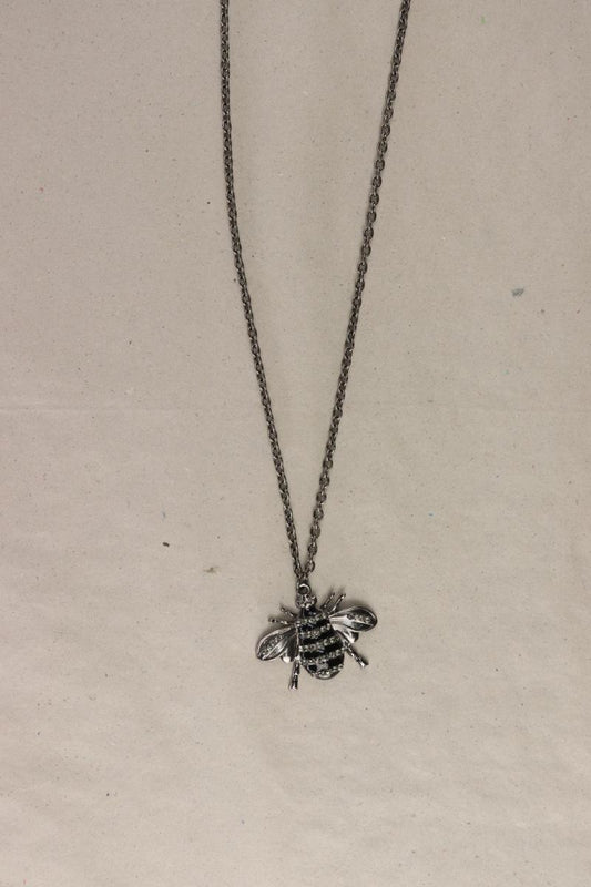 Halskette mit Bienenanhänger silber