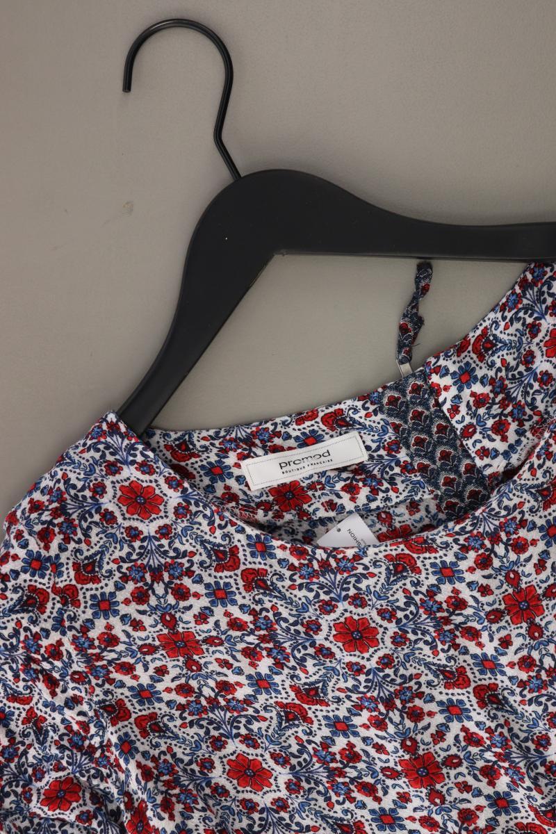Promod Bluse Gr. 36 mit Blumenmuster Kurzarm mehrfarbig