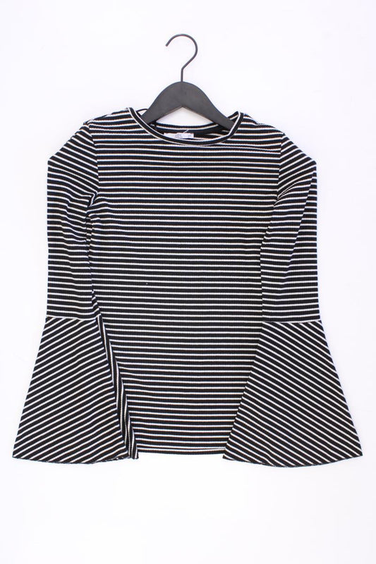 edc by Esprit Ringelshirt Gr. XS gestreift neuwertig Trompetenärmel schwarz