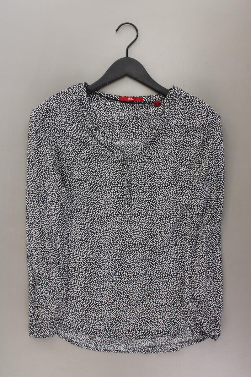 s.Oliver Langarmbluse Gr. 36 schwarz aus Viskose